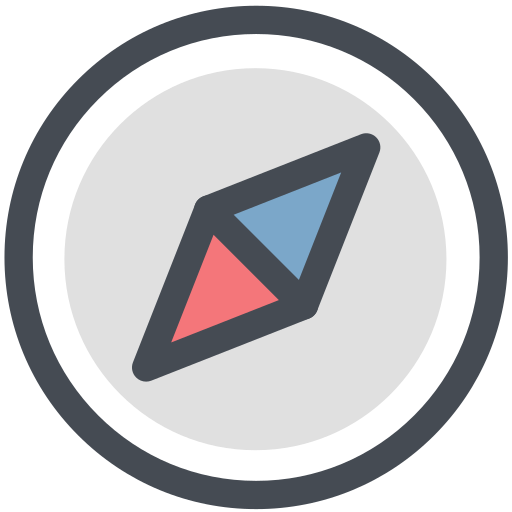 Compass, dipping compass, direction, general, instrument, magnetic compass, office icon